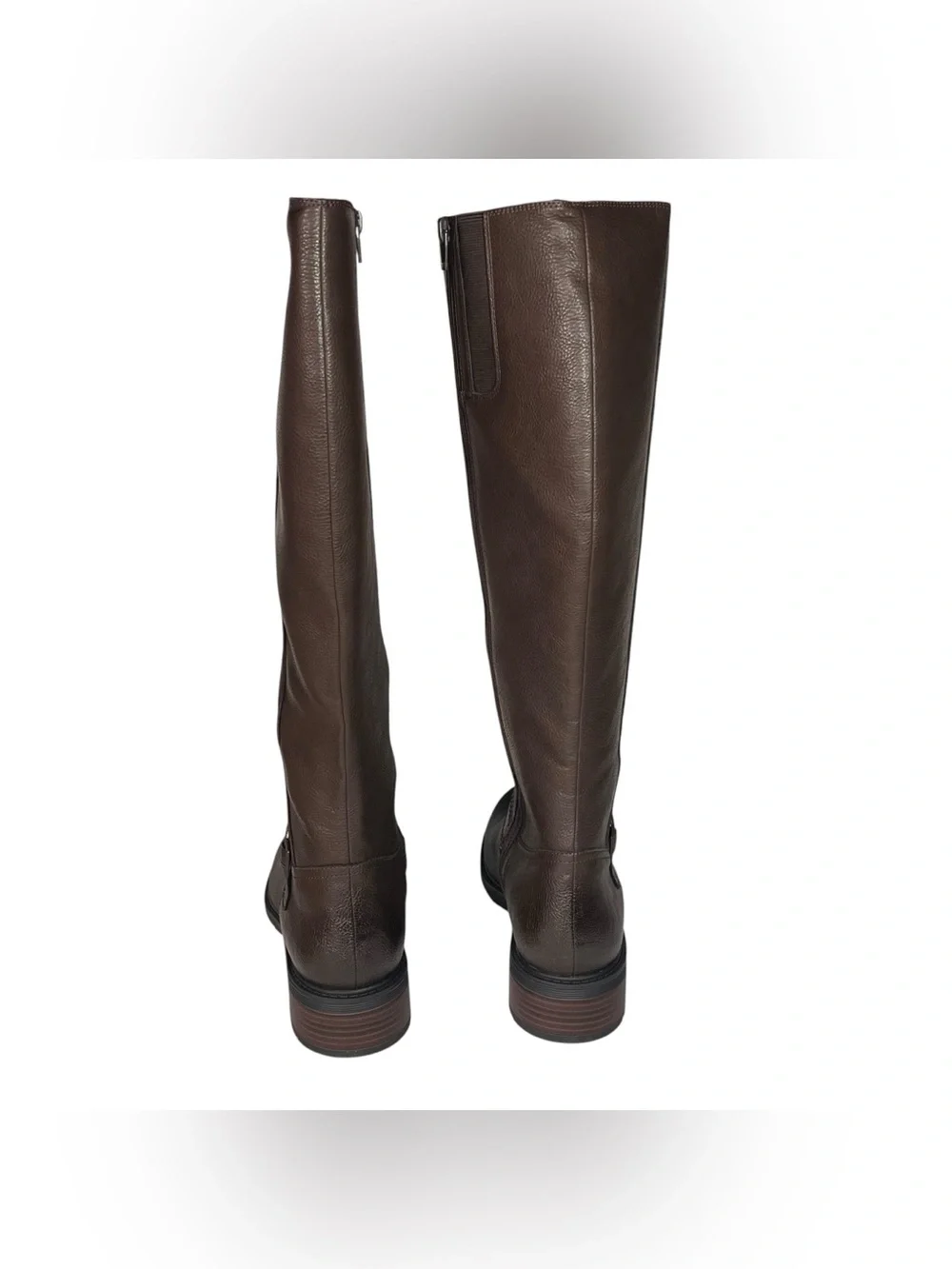Clarks Hearth Rae Harness Buckled Strap Knee-High Leather Riding Boots